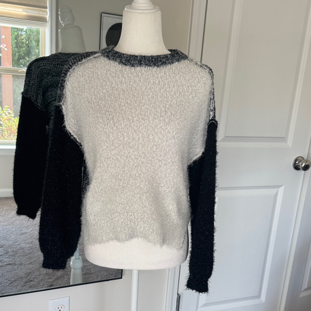 Cozy Black and White Women's Sweater